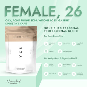 Case Study 57: Female, 26 - Oily, Acne Prone Skin, Weight Loss, Gastric, Digestive Care