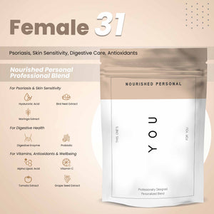 Case Study 17: Female, 31 - Psoriasis, Digestive Care, Antioxidants