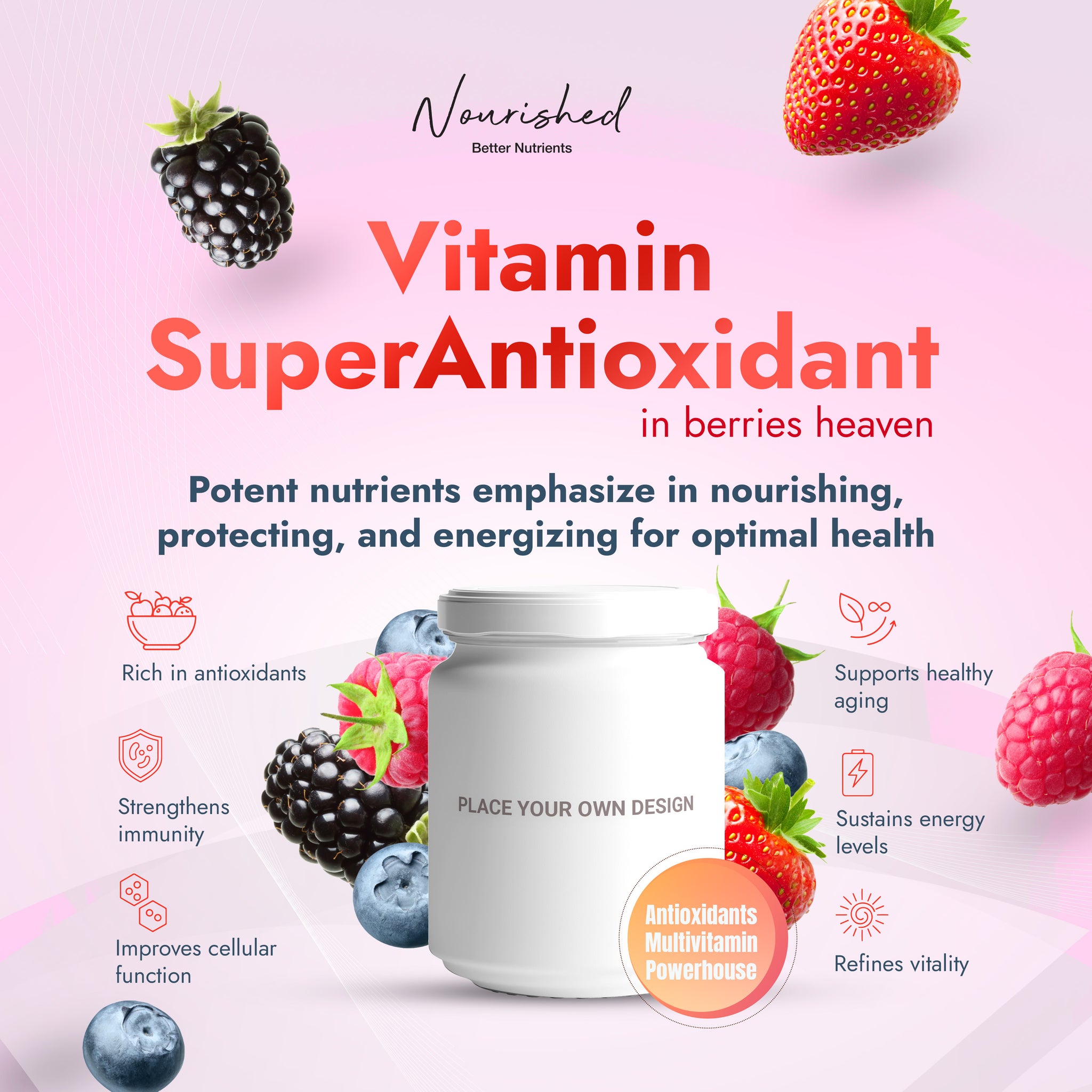 Vitamin Superantioxidant in Berries Heaven